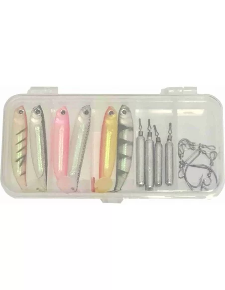 Yamashiro Kit Pesca Drop Shot 16 pezzi Esche Artificiali Yamashiro