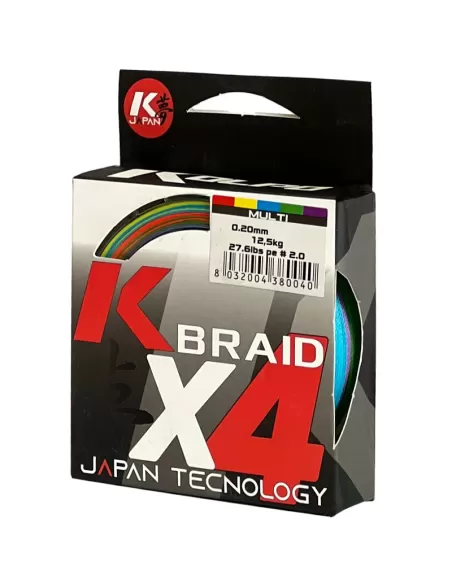 Kolpo K Braid X4 Trecciato Premium Quality 300 mt Multicolor Special Surf
