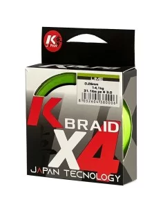 Kolpo K Braid X4 Braided Premium Quality 300 mt Lime Fluo 2