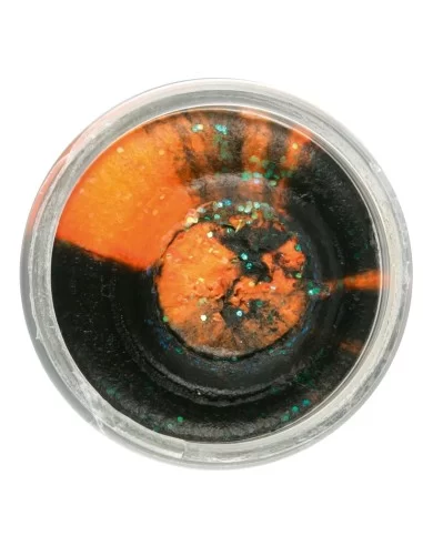 Berkley Powerbait Glitter Trout Bait Black Orange Pastella per Trote