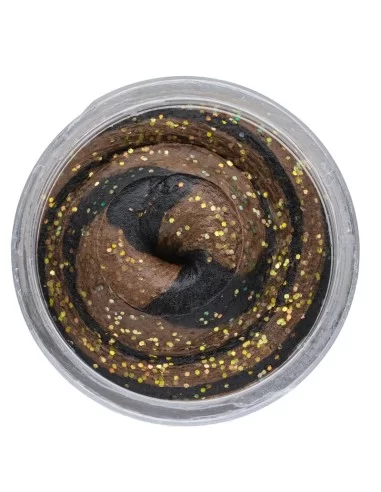 Berkley Powerbait Glitter Trout Bait Black Brown Pastella per Trote Anice