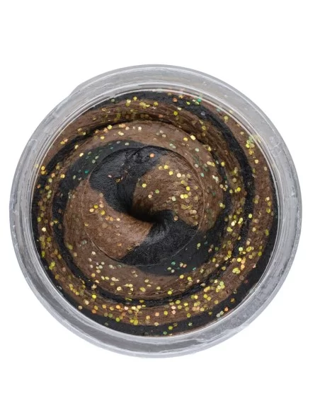 Berkley Powerbait Glitter Trout Bait Black Brown Pastella per Trote Anice
