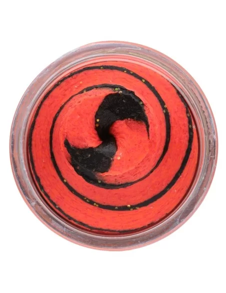 Berkley Powerbait Glitter Trout Bait Black Fluorescent Red Pastella per Trote Anice