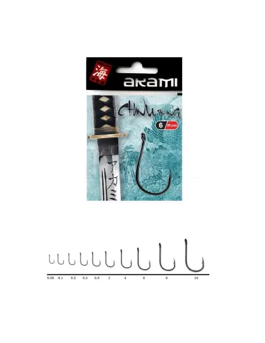 Akami Ami da Pesca Gambo Corto Forgiato con Occhiello 20 pz