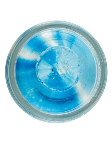 Berkley Powerbait Glitter Trout Bait White Neon Blu Extra Scent Pastella per Trote Esche da pesca Berkley