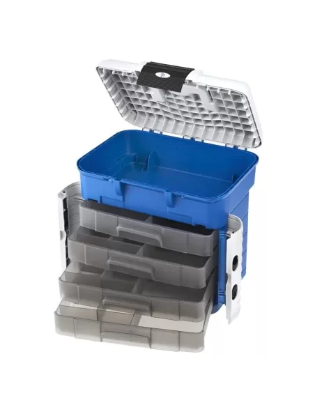 Kolpo Super Box 4 Cassetti e Grande Vano Porta Accessori da Pesca Cassette Pesca Kolpo
