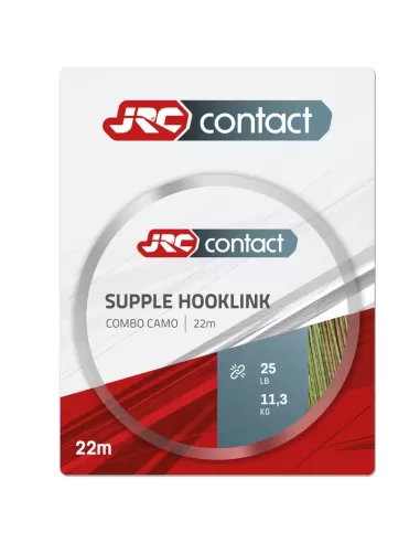 Jrc Contact Supple Hooklink Treccia a Trama Fitta 22 mt Colore Camo