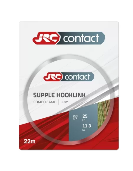 Jrc Contact Supple Hooklink Treccia a Trama Fitta 22 mt Colore Camo