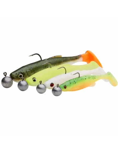 Savage Gear Fat Minnow T-Tail RTF Kit 4 Pesce Esca Spinning Armato 7.5cm 5 gr