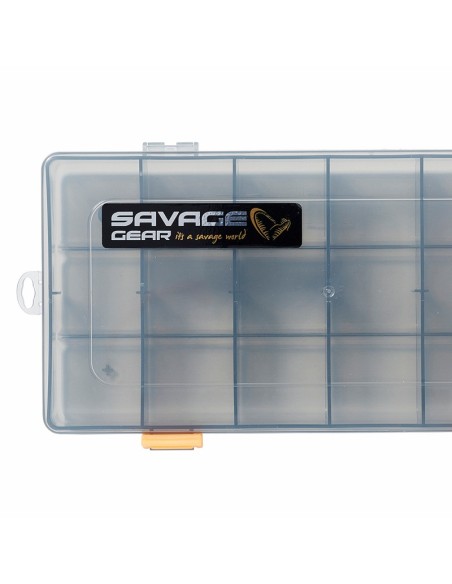 Savage Gear Flat Lure Box Smoke Kit 2 pz 23x11x3.5 cm Scatole Porta Artificiali e Minuteria