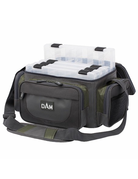 Dam Intenze Spinning Bags Borsa Con Scatole Porta Accessori Pesca 36x25x20 cm