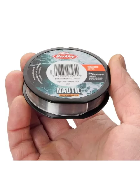 Berkley Nautil Inshore Fluorocarbon 50 mt Colore Clear Fili da pesca Berkley