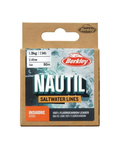 Berkley Nautil Inshore Fluorocarbon 50 mt Colore Clear Fili da pesca Berkley