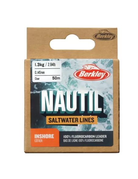 Berkley Nautil Inshore Fluorocarbon 50 mt Colore Clear Fili da pesca Berkley