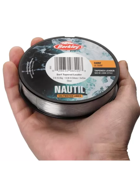 Berkley Nautil Surf Shock Leader 5 pezzi da 15 mt Conici Speciale Surfcasting