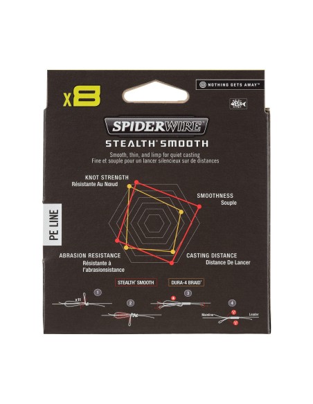 Spiderwire Stealth Smooth8 X8 PE Braid Trecciato 8 Capi 150mt Yellow