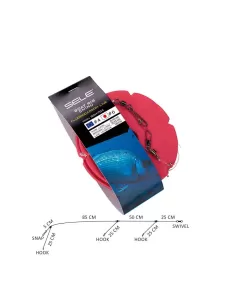 Sele Fluorocarbon Fishing Rig with 3 Hooks 2