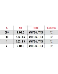 Akami Competition Surf Float White with Glitter 12 pcs 2