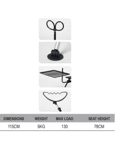 Dam Ontario Coarse Peg Kit Chair Fishing Chair with Accessories 2