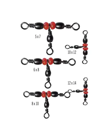Yuki Girelle Triple con perline Rosse