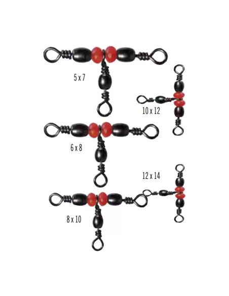 Yuki Girelle Triple con perline Rosse