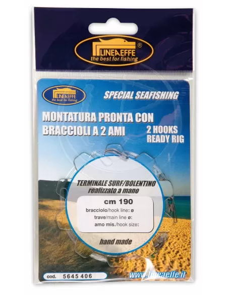 Lineaeffe Trave Terminali Pronti 2 Ami Surf Bolentino Esche Artificiali Bolentino Lineaeffe