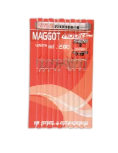 Hooks tied for Bigattino Maggot Hooks 10pc 