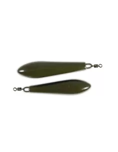 Lead carp fishing ogiva with swivel 2 pz 