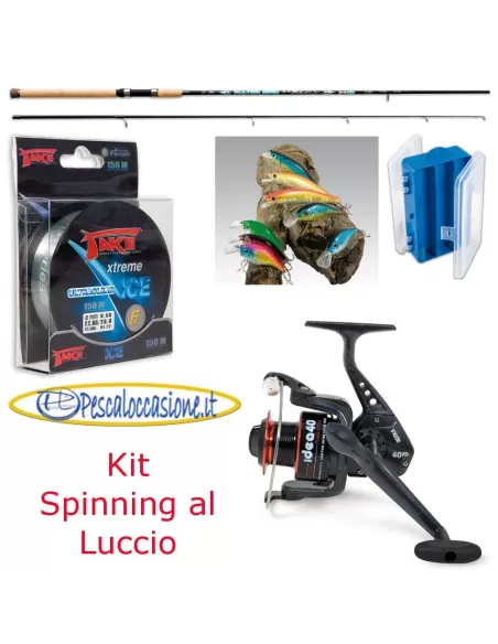 Kit completo per lo spinning al luccio o al boccalone Kit da pesca Lineaeffe