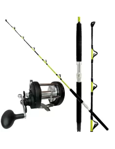 Combo Troller Rod With Pulley Reel 50 lb Special Bluefin Tuna 