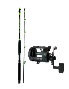 Combo Fishing Trolling 2 Sections with Rotating Reel 