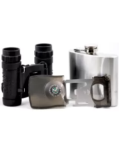 Kit binoculars compass and canteen 