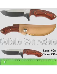 Wood hunting knife 