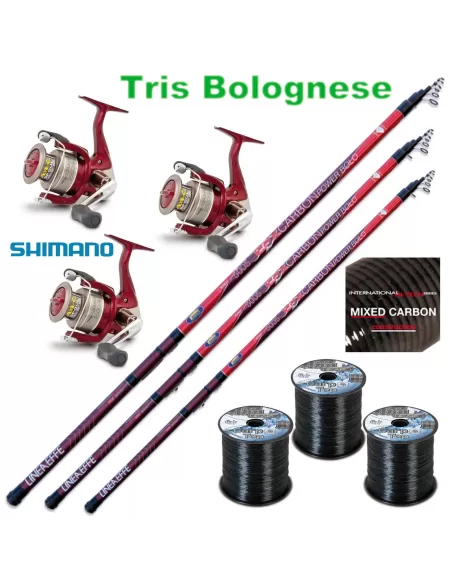 Combo bolognese mulinelli shimano Kit da pesca Lineaeffe