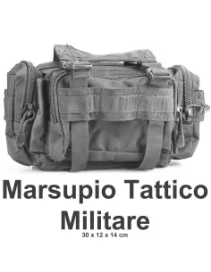 Military Black pouch with pockets 
