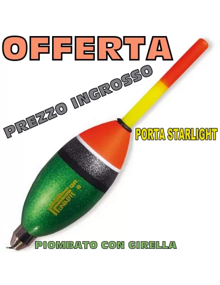 Galleggiante Piombato Valserina Piombata Con Girella Porta Starlite Galleggianti e bombarde Lineaeffe