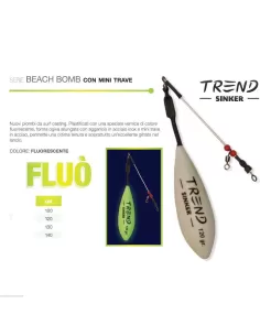 Lead from surfcasting beach bomb fluorescent beam Trend Surf Casting 