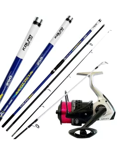 Combo for Fishing Surfcasting Rod in Carbon 250 gr 4.20 mt Reel 7000 and Wire 