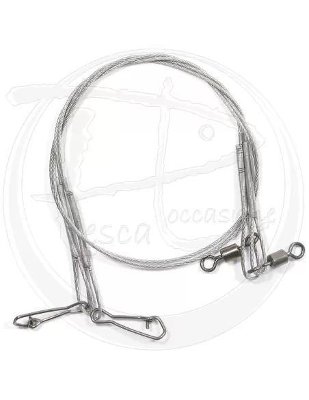 Cavetto acciaio super soft con girelle 2pz Minuteria Lineaeffe