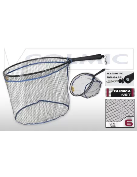 Rubberized landing net spinning
