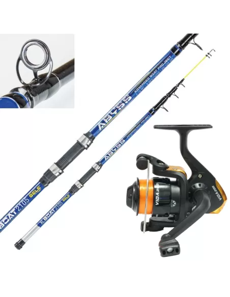 MILAEM Canna Da Pesca Shoot Thru 14 Cm In Acciaio Inox – Con O Senza Mulinello