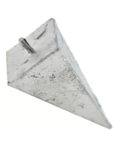 Lead pyramid with stainless steel ring 