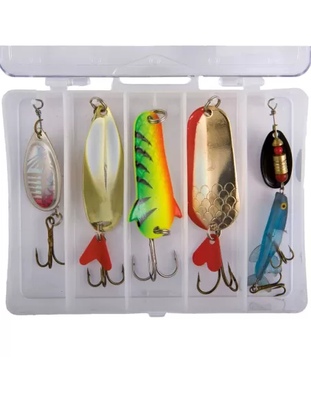 Set cucchiaini spinning con scatola Esche Artificiali Lineaeffe