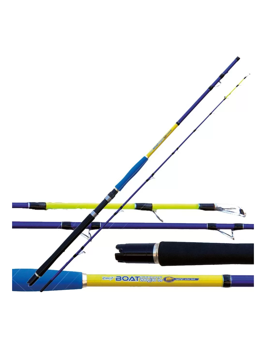 Canna Da Pesca A Traina D'Altura BULOX THORA BIG GAME 180cm | 30 E 50 LBS | Carbonio