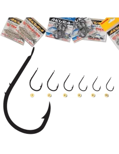 Trabucco fishing hooks Akura 535 N plated hook with Micro-pin buckle