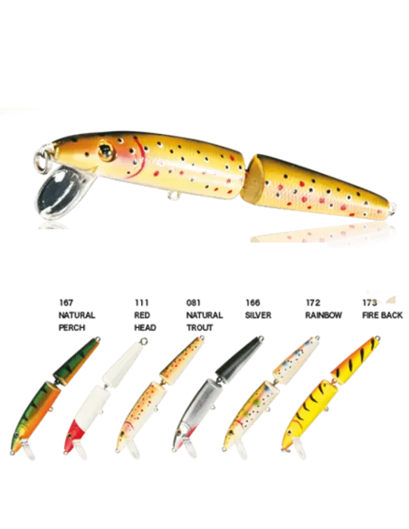 Nomura Artificiale Minnow Snodato Per Luccio Trota Persici Esche Artificiali Nomura