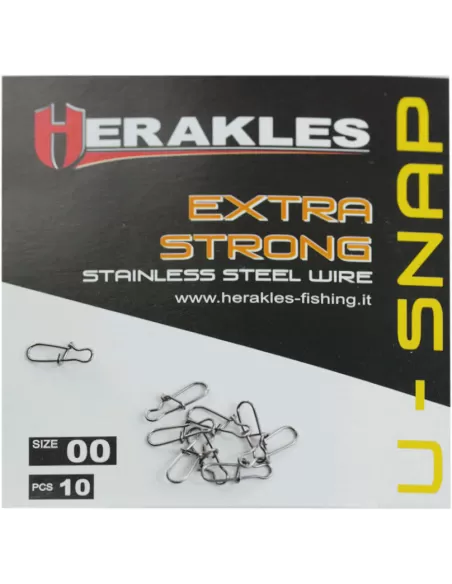 Herakles Moschettone Spinning e Surf Casting Duo Lock Snap Misura 00 Esche Artificiali Herakles