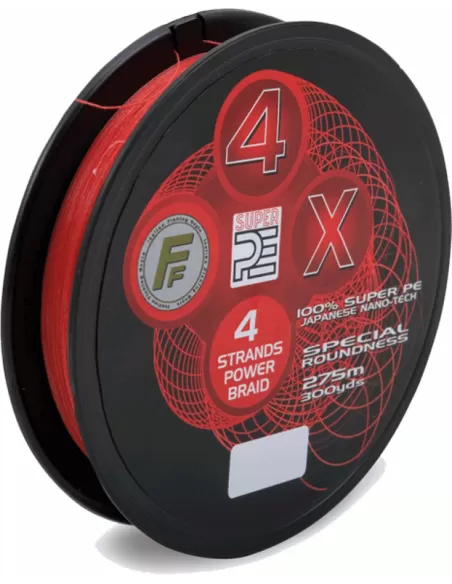 Red Fluorescent Braided Line 275 Mt. 4 Heads Fishing Lines Fishing Ferrari