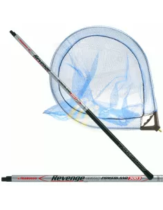 Telescopic Landing Net Combo Kit Tan With Head Tight Mesh Water Repellent 
