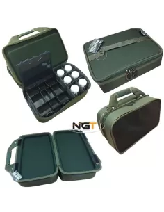Ngt Folding Carp System And Storage Case Bosra Accessory Holder With Side Table 